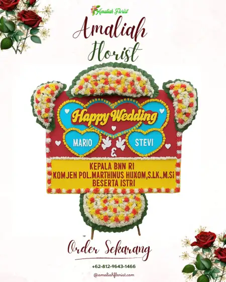 Papan Bunga Pernikahan Kotabaru